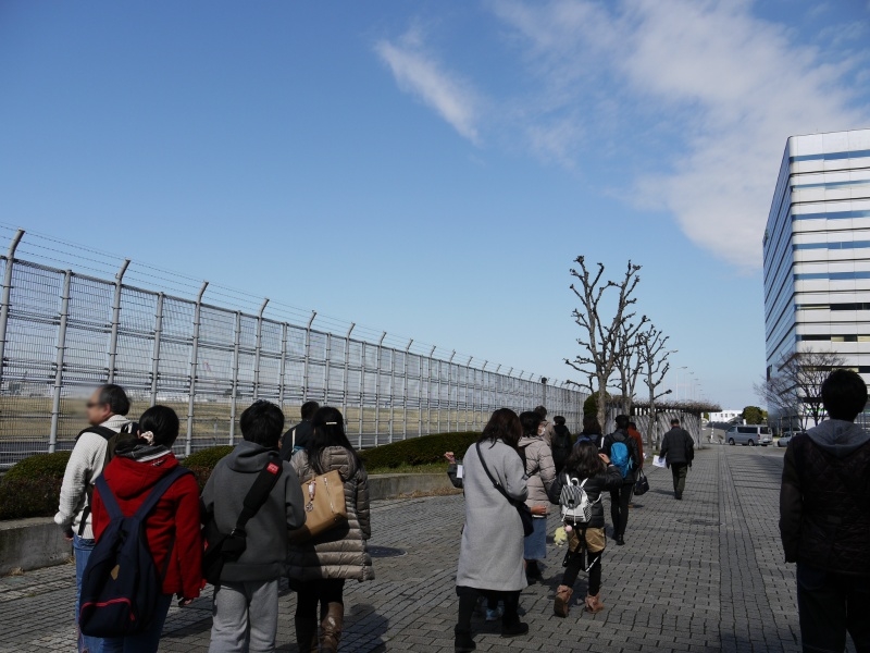 会場へ向かう知財技能士のみなさん